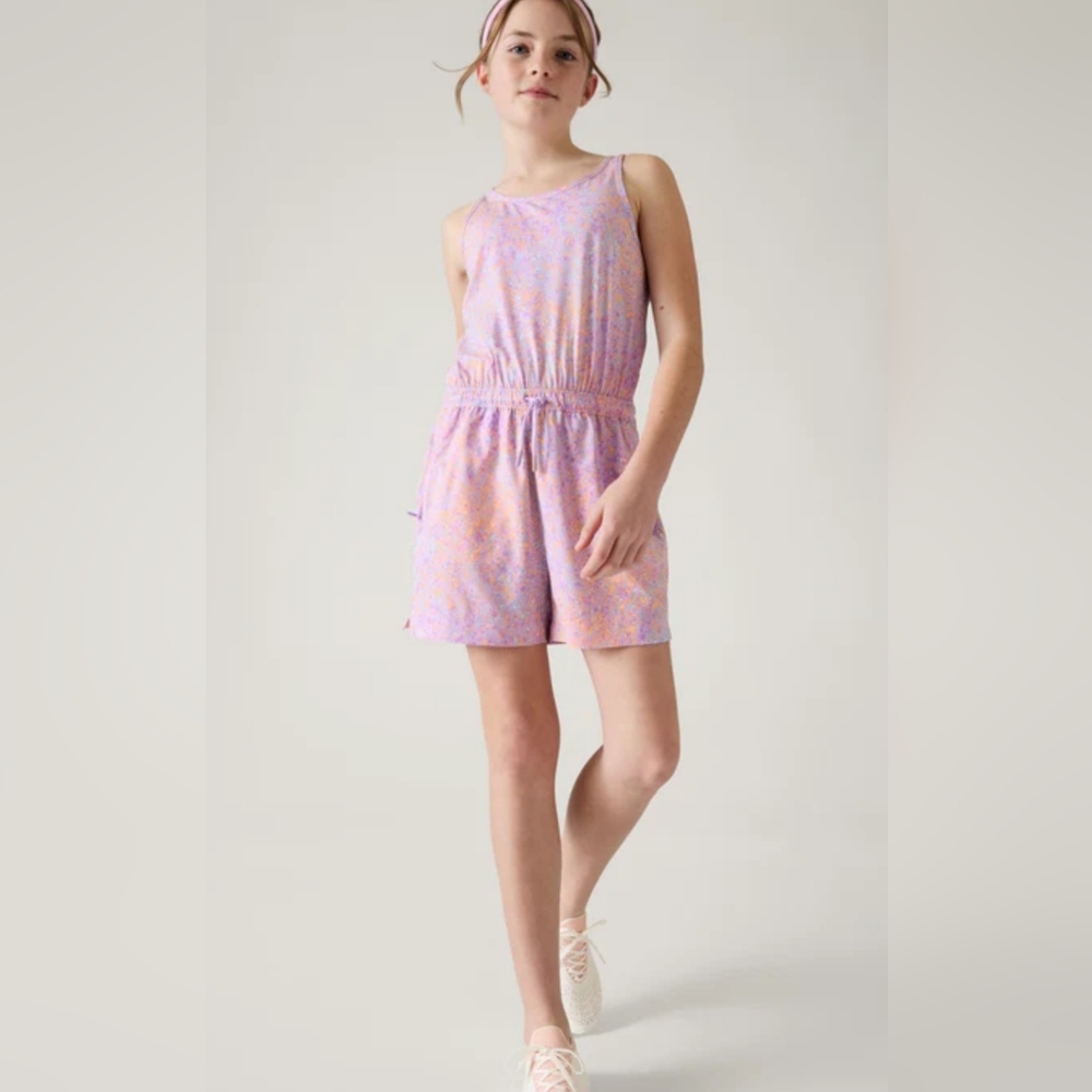 2 PCS  Athleta Girl Multicolor Sleeveless Romper